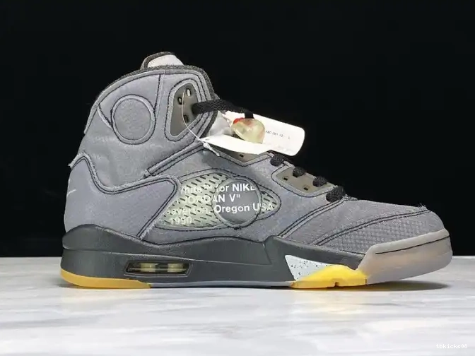 Cheap TBkick x Air Off-White CT8480-001 Jordan 5 Black 0624